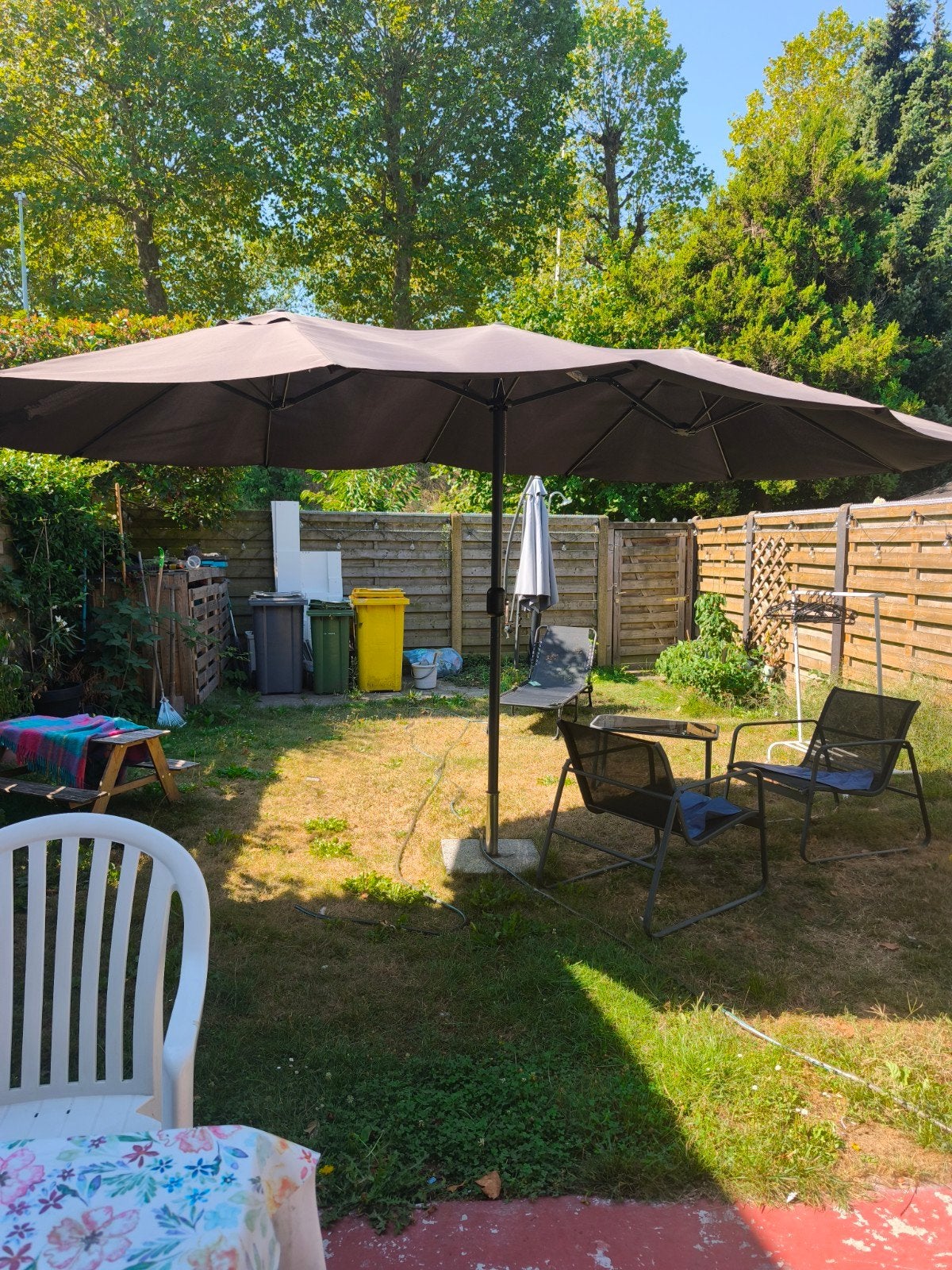 dubbele parasol, Tuin en Terras, Ophalen
