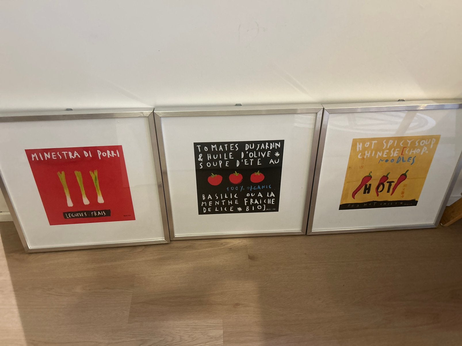 Set van 3 vintage/retro kunstprints – keuken, Maison & Meubles, Enlèvement, Comme neuf
