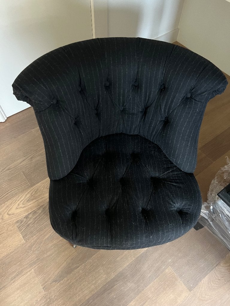 Elégant Fauteuil capitonné Flamant, Maison & Meubles, Enlèvement, Utilisé, Landelijk