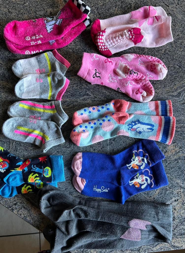 Meisjessokken maat 23-26 Happy Socks/Insua, Ophalen of Verzenden, Zo goed als nieuw