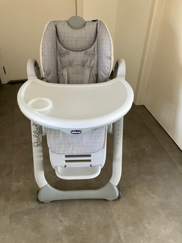 Eetstoel chicco poly start 2, Kinderen en Baby's, Kinderstoelen, Ophalen, Gebruikt
