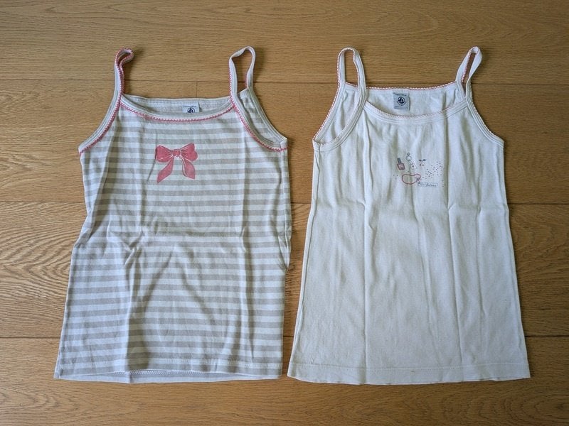 Petit Bateau - 2 debardeurs fille - taille 152 (12 ans), Enlèvement, Utilisé, Fille, Ensemble