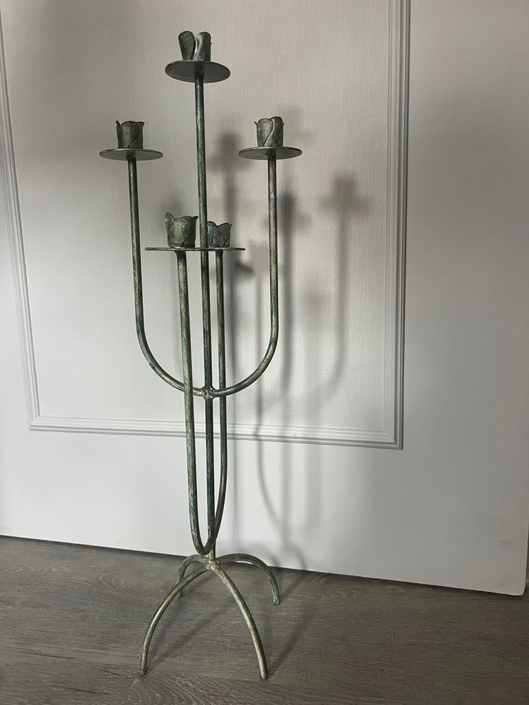 Kandelaar 62 cm metaal, Ophalen, 50 tot 75 cm, Nieuw, Metaal