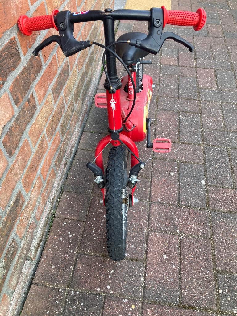Decathlon B'Twin Fiets rood 14 inch, Fietsen en Brommers, Ophalen, B-twin, Gebruikt, Velgrem