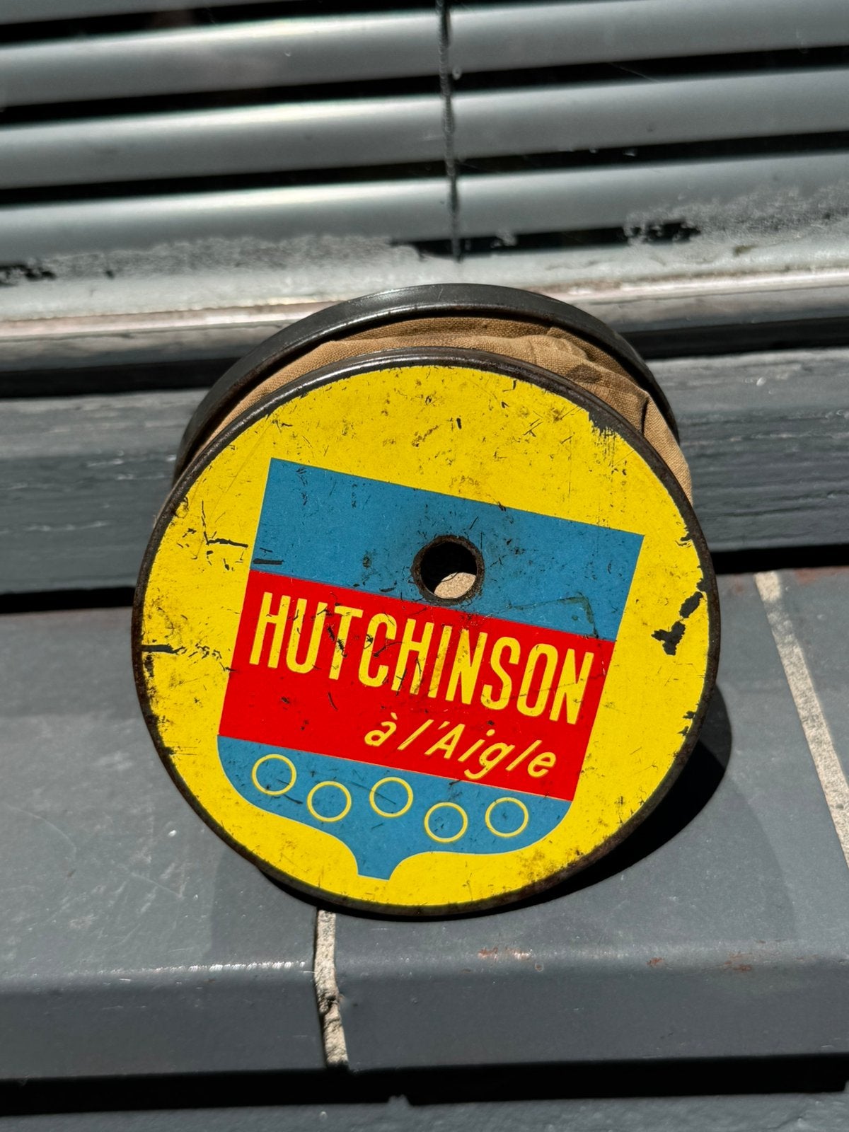 Hutchinson banden oud reclame object, Verzamelen, Merken en Reclamevoorwerpen, Ophalen of Verzenden, Gebruikt, Gebruiksvoorwerp