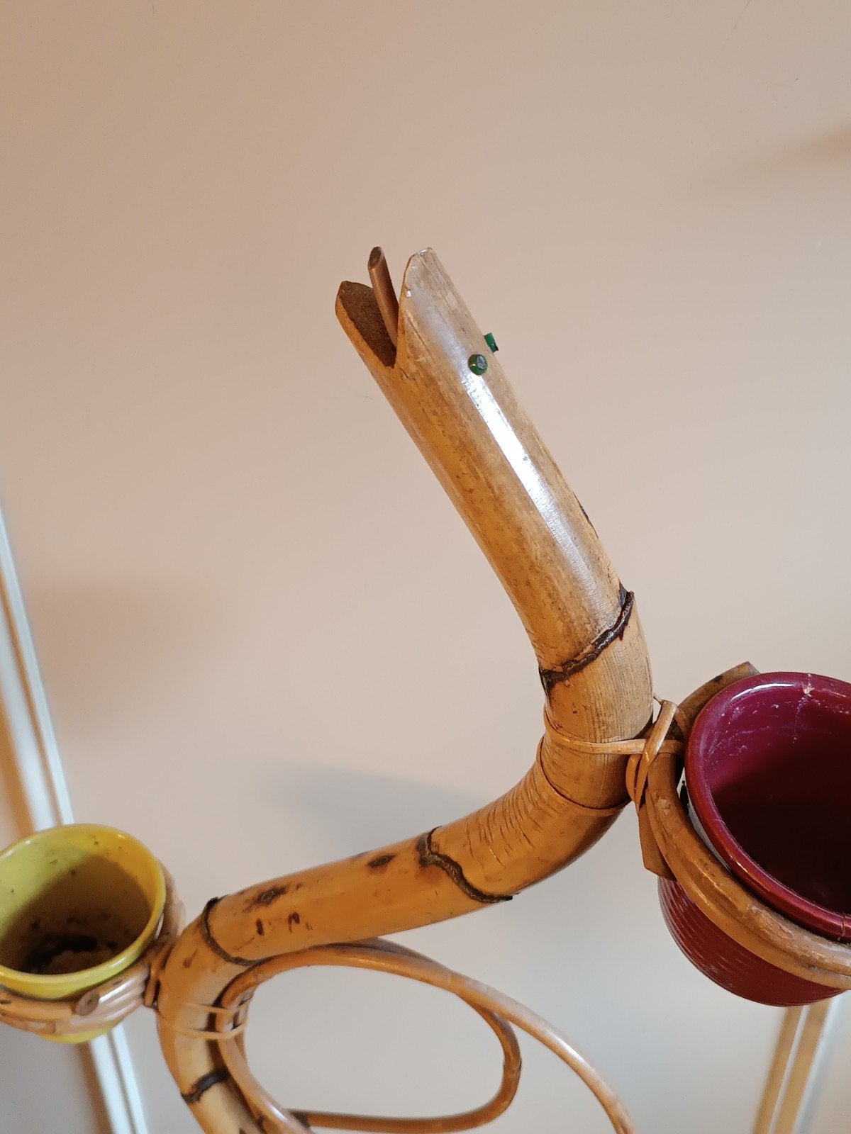 Support pour plantes en bambou/rotin Serpent/Snake 1960, Enlèvement, Comme neuf