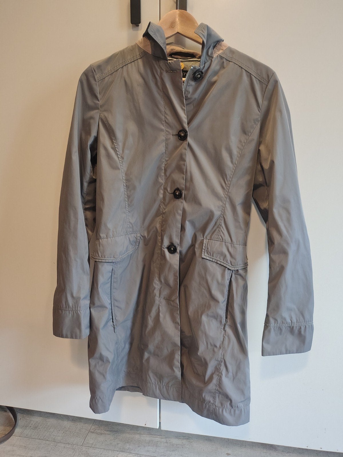Marc O'Polo Halflange Jas / Trenchcoat (Grijs/Taupe) Maat M, Kleding | Dames, Jassen | Winter, Ophalen of Verzenden, Maat 38/40 (M)