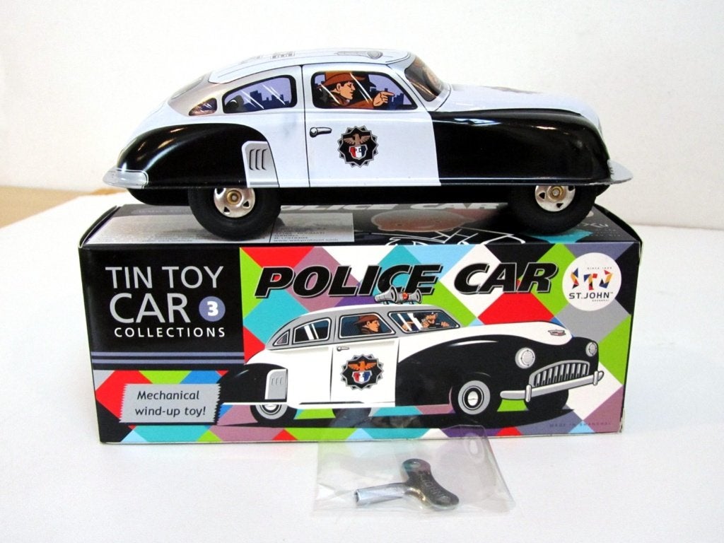 Tin Toy Car 3 "POLICE CAR" St John - Marxu, Enlèvement ou Envoi, Neuf, Voiture