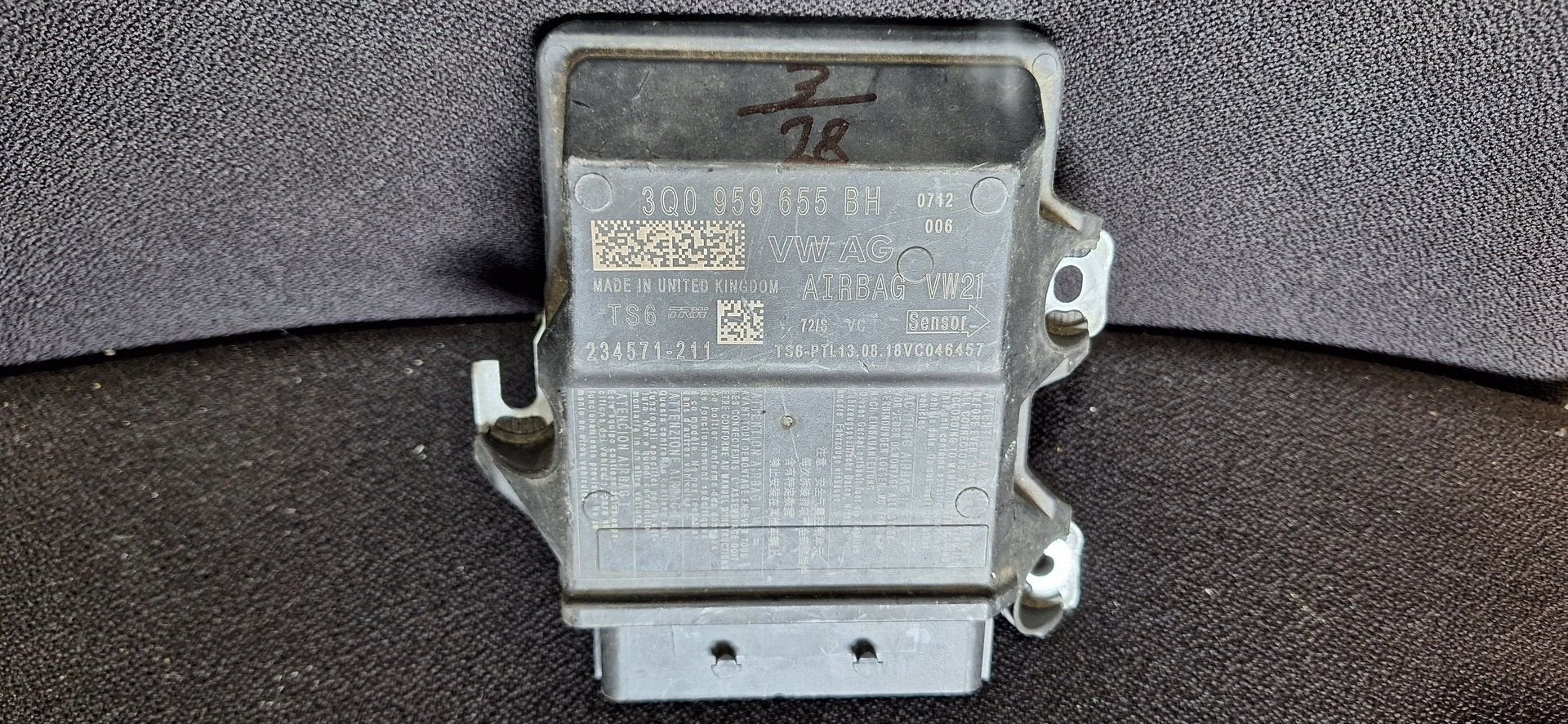Originele Airbag Stuurmodule Computer Sensor VW Golf 7 Passa, Autos : Pièces & Accessoires, Volkswagen, -, Utilisé, -