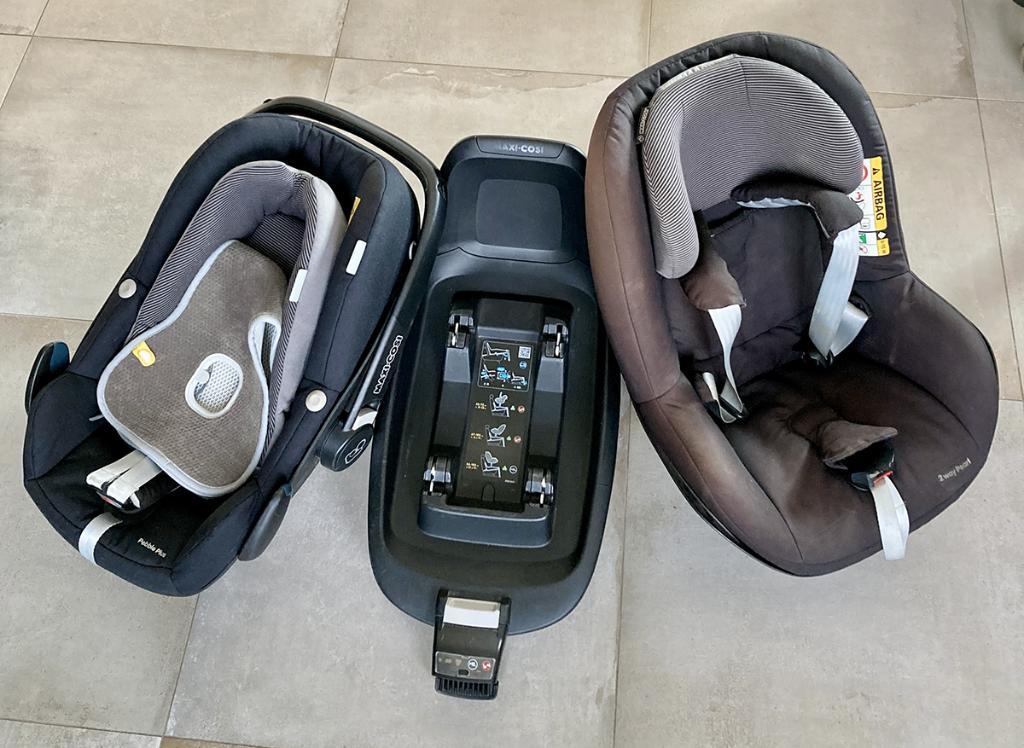 Ensemble sièges auto, base ISOFIX et Maxi-Cosi pour enfant, Enfants & Bébés, Enlèvement ou Envoi, 0 à 18 kg, Utilisé, Protection latérale