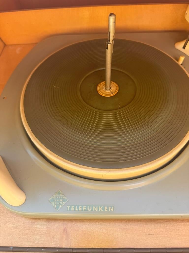 Mid century meubel: Kuba Tango Stereo Console 1959- 1962, Gebruikt, Platenspeler, Geen idee, Ophalen