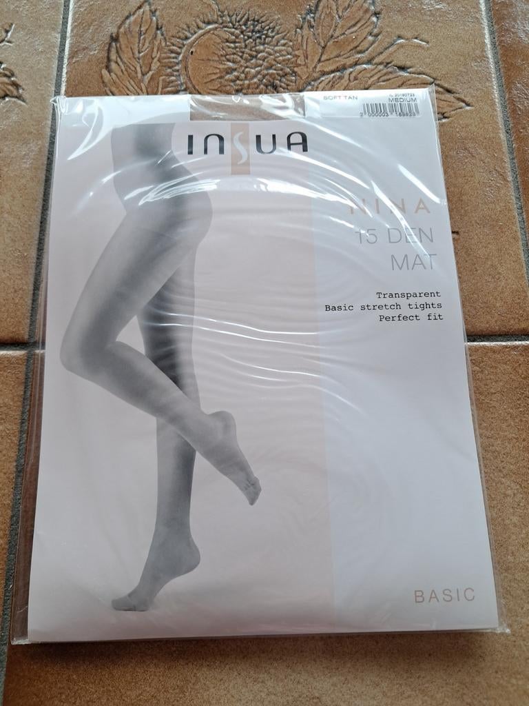 Paar beige lycra maillots 15 den M - Insua, Kleding | Dames, Maat 36/38 (S), Beige, Nieuw, Ophalen of Verzenden