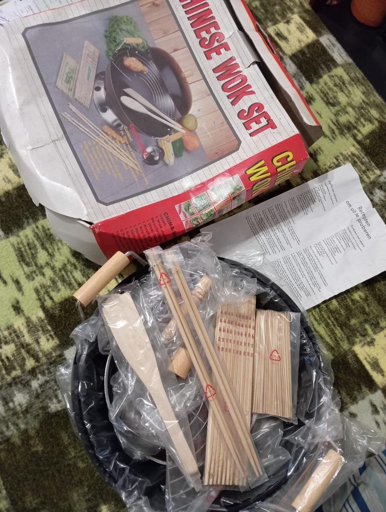 chinees wok set, Ophalen of Verzenden, Nieuw, Wok