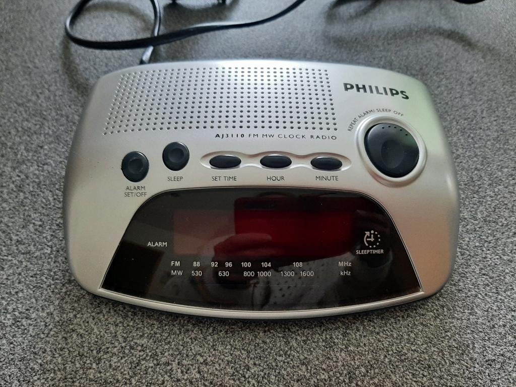 Radiowakker Philips, Elektronische apparatuur, Wekkers, Ophalen of Verzenden, Gebruikt