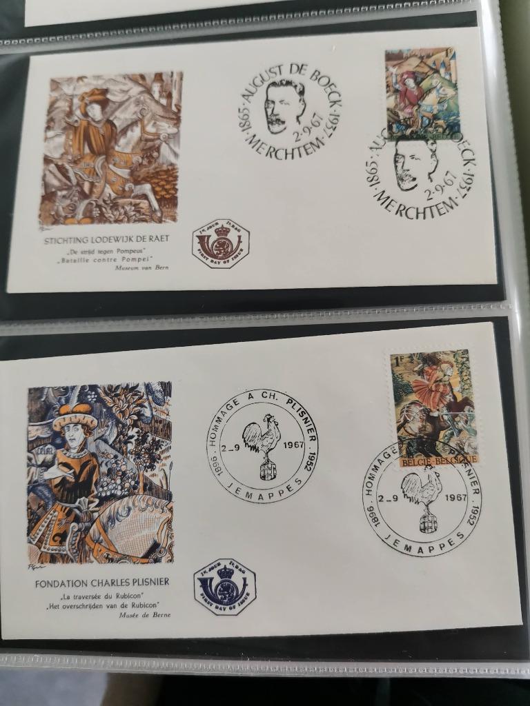 Belgie 1967 - FDC Lodewijk De Raet, Charles Plisnier, Met envelop, Ophalen of Verzenden, Gestempeld, 1e dag stempel