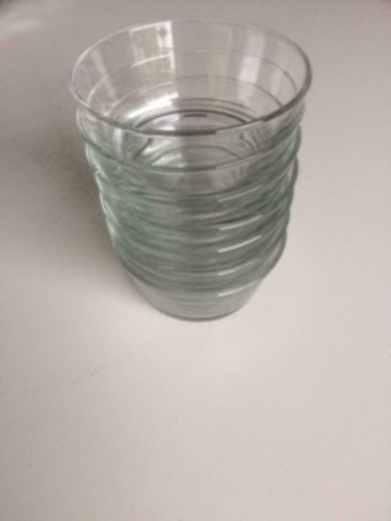 7 pots en verre - idéal pour le dessert, Maison & Meubles, Enlèvement ou Envoi, Verre, Utilisé, Balance ou Balances