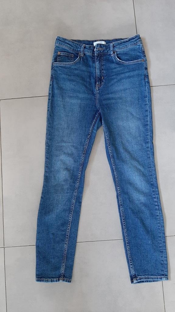 Jean bleu H&M taille 42 skinny high rise, Enlèvement ou Envoi, Comme neuf, Bleu