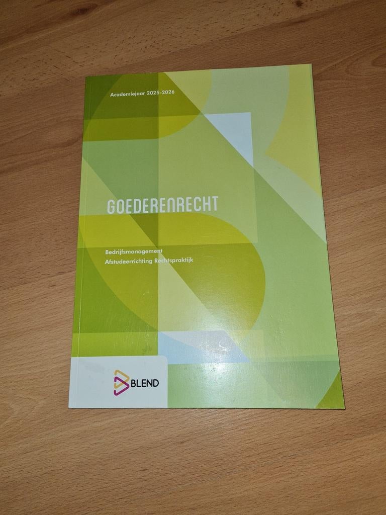 Goederenrecht 2025-2026, Boeken, Ophalen, Nieuw, Overige vakken