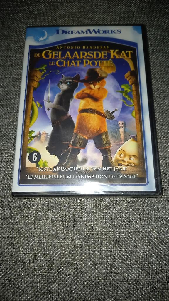 DVD De Gelaarsde Kat – Nieuw, Ophalen of Verzenden, Nieuw in verpakking