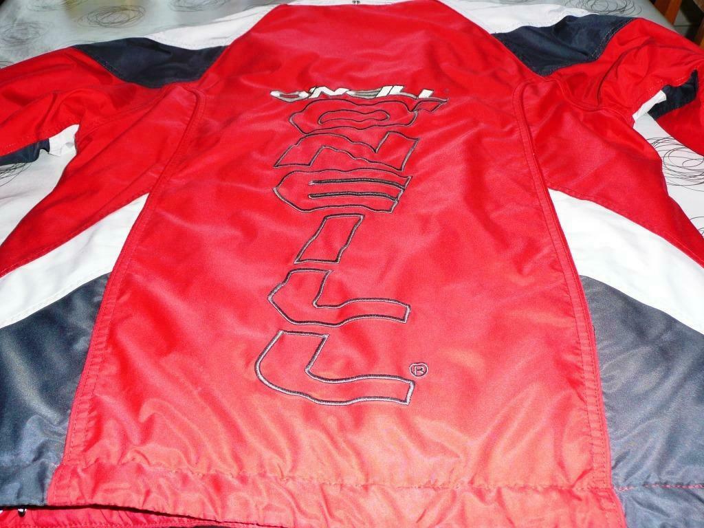 O'NEILL rood/grijs/witte winterjas/SKIVEST maat 176, Enlèvement ou Envoi, Comme neuf, Garçon, Manteau