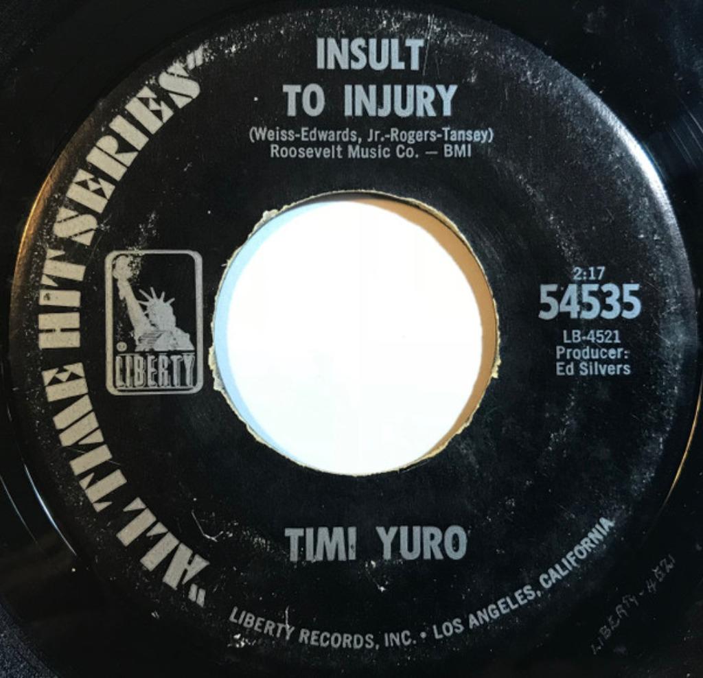 Timi Yuro‎ — Insulte à l'injure « Popcorn '7 », Enlèvement ou Envoi, Single, Comme neuf, Pop