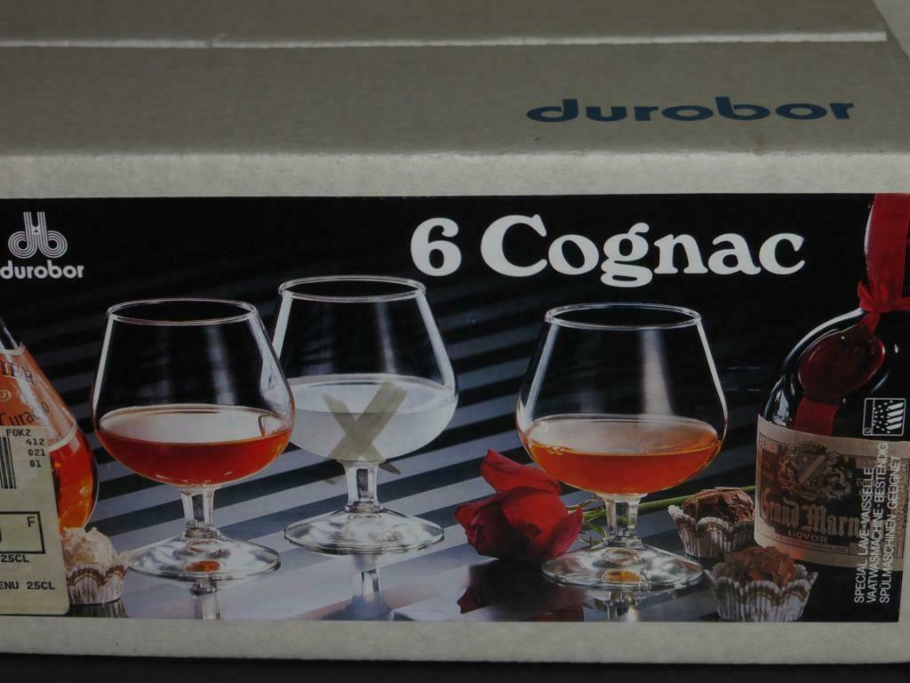nieuw : 6 cognac glazen durobor  25 cl, Huis en Inrichting, Keuken | Servies, Ophalen of Verzenden, Nieuw, Glas, Glas of Glazen