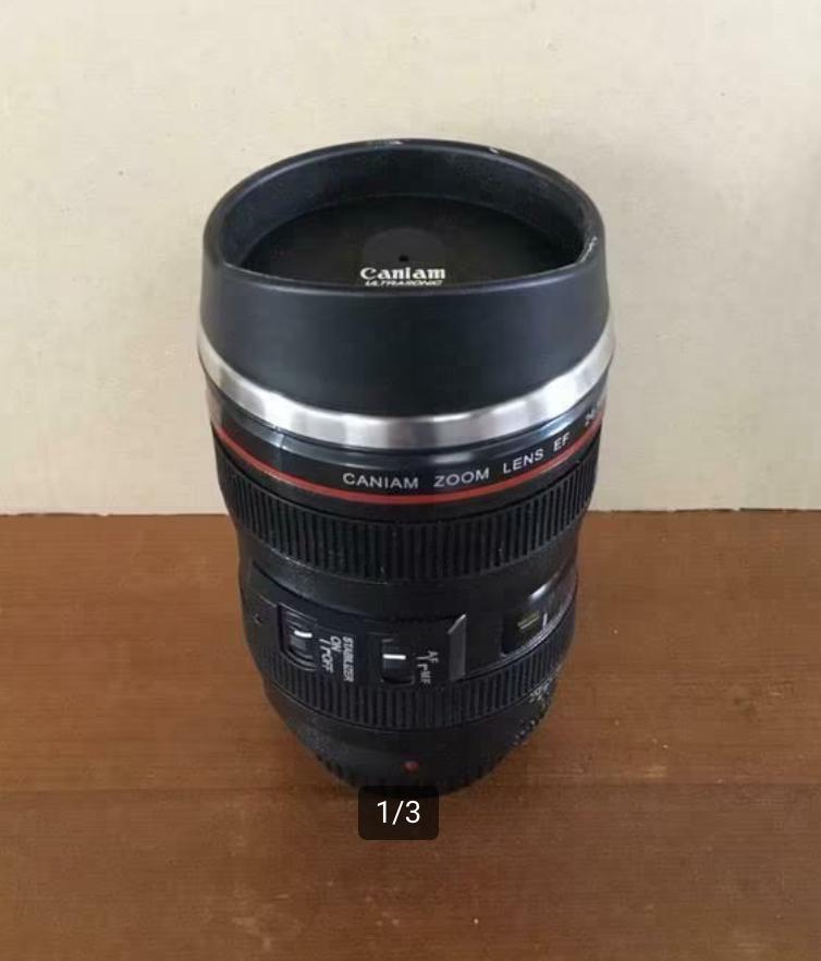 Caniam Ultrasonic cameralens mok / drinkbeker / penhouder, Ophalen of Verzenden, Zo goed als nieuw
