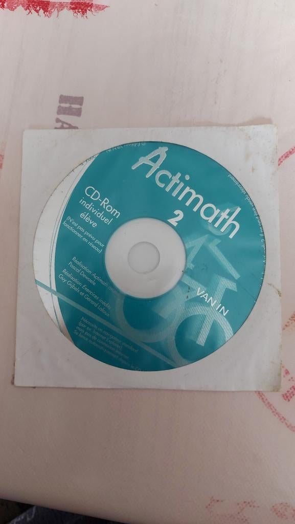 CD rom Actimath 2, Enlèvement ou Envoi, Utilisé