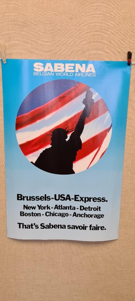 sabena affiche brussels usa express, Enlèvement ou Envoi