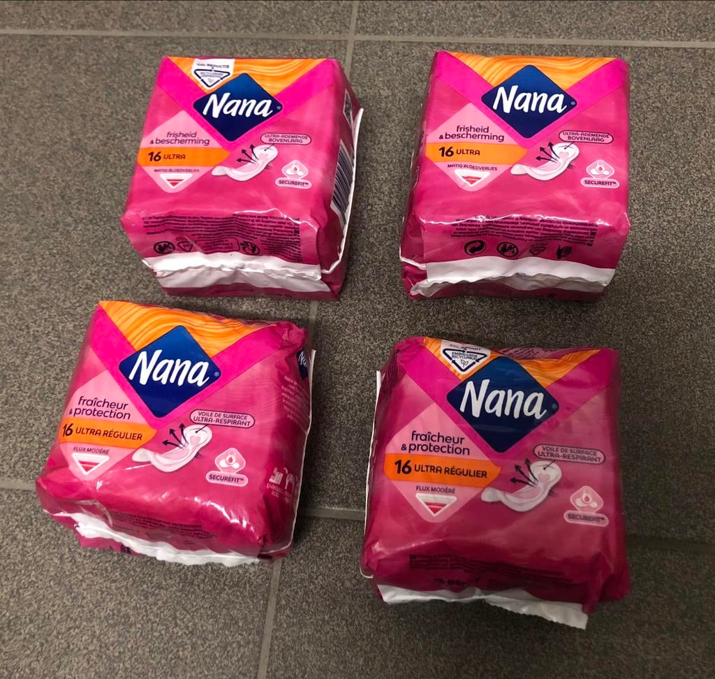Maandverband Nana 16 frisheid/ bescherming 4 st, Ophalen of Verzenden, Zo goed als nieuw