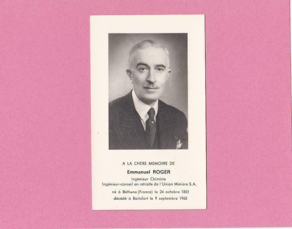 DP Emmanuel Roger, Verzenden, Bidprentje
