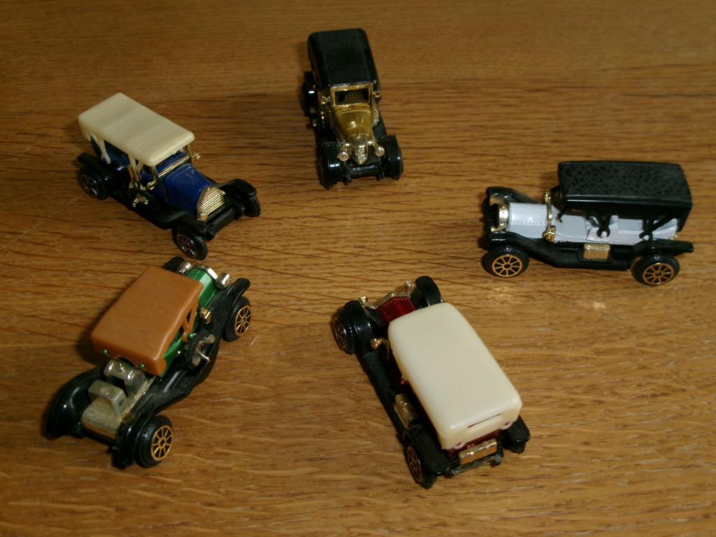 5 mini oldtimers, Kinderen en Baby's, Ophalen of Verzenden, Gebruikt
