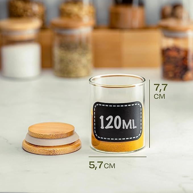 Pots à épices en verre | 10 pièces | LIVRAISON GRATUITE, Neuf, -, -, PRAKNU