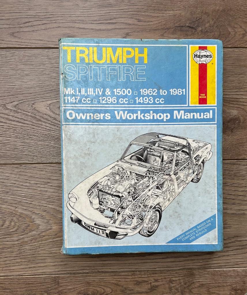 Triumph Spitfire owners workshop manual., Autos, Triumph, Achat, Particulier, Essence, Spitfire