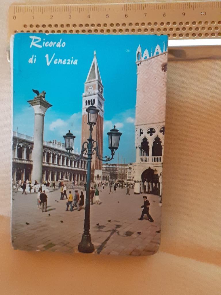 Vintage mini cartes souvenir en accordéon de Venise, Enlèvement, 1940 à 1960, Non affranchie, Italie
