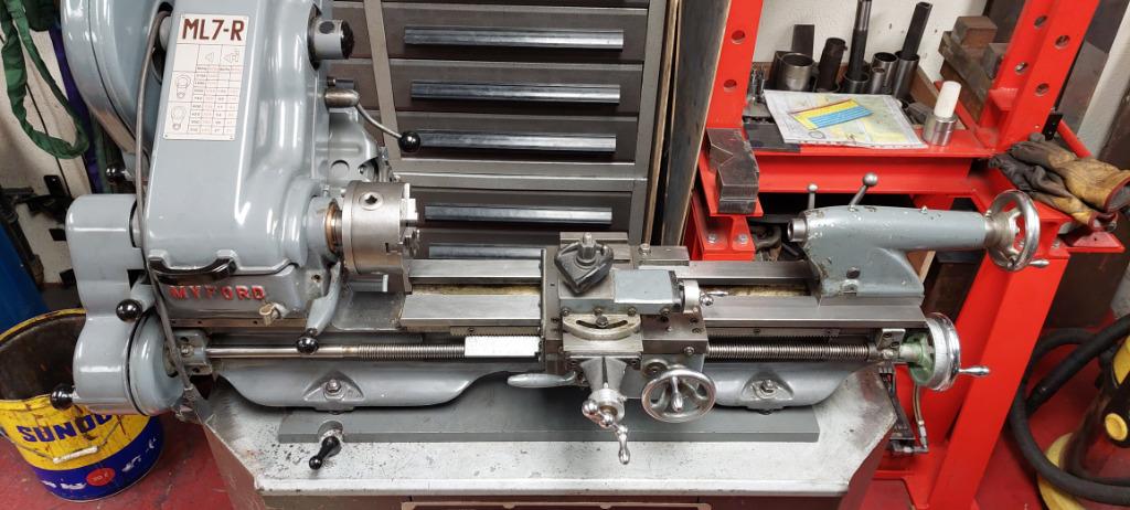 Myford ML7-R, Bricolage & Construction, Tours, Utilisé, Tour à métaux, Moins de 500 mm, Enlèvement