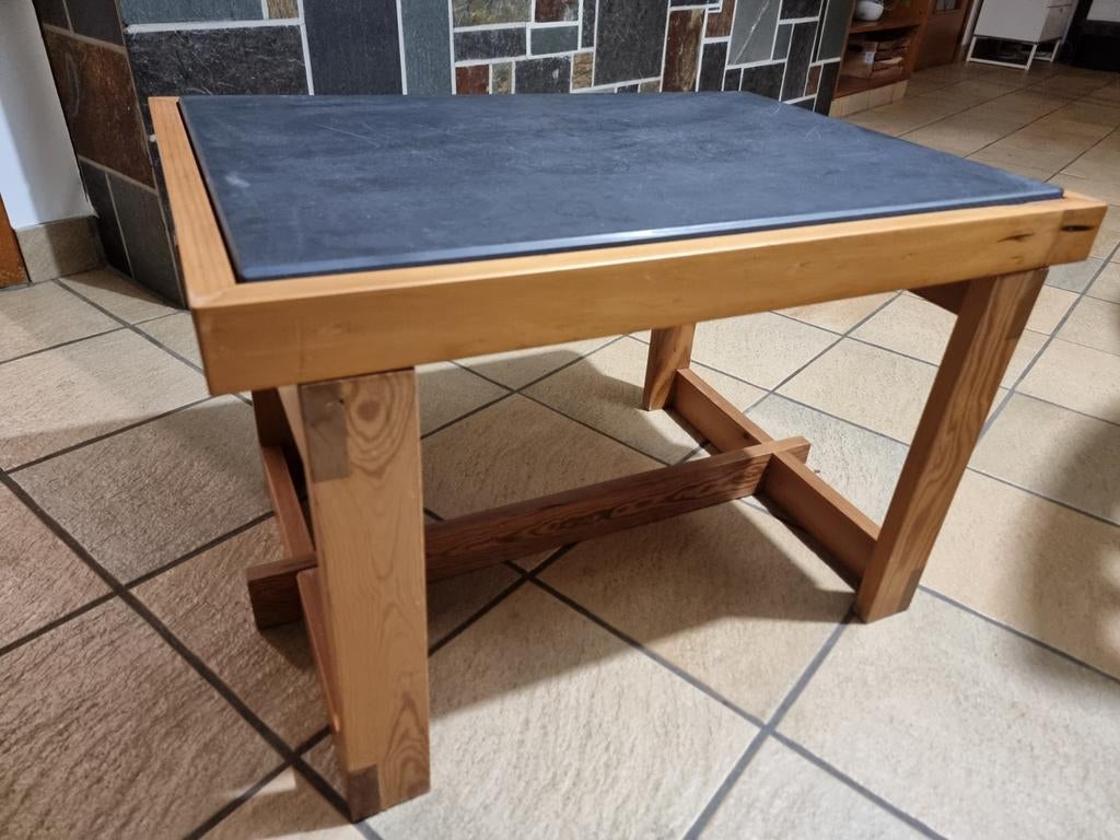 Table avec plateau en pierre bleue, Maison & Meubles