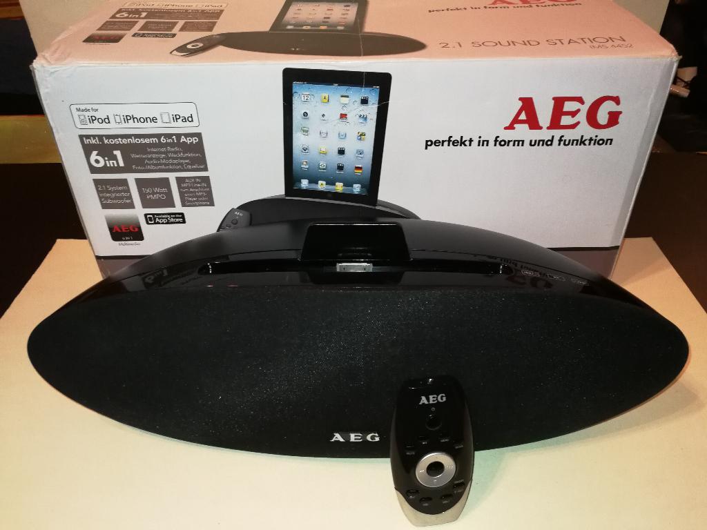 Enceinte portable AEG 2.1 / 25 Watts Ipod, Iphone, Ipad, Envoi, Comme neuf, Haut-parleur, Mini
