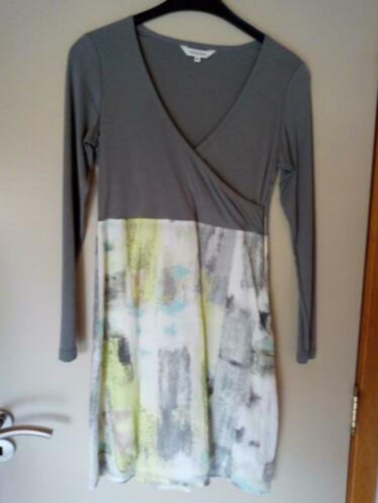 Sandwich jurk mt 36 - met zijde., Kleding | Dames, Ophalen of Verzenden, Nieuw, Maat 36 (S), Groen
