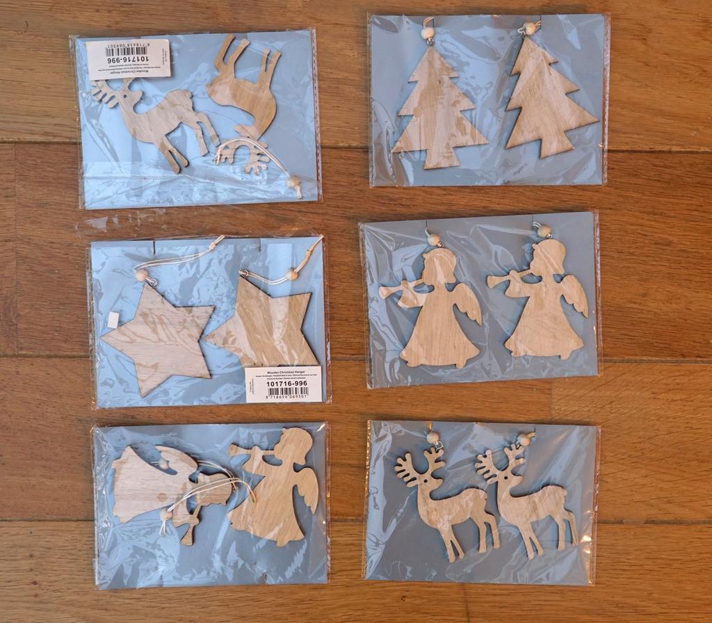 houten kerst hangers, Diversen, Ophalen of Verzenden, Nieuw