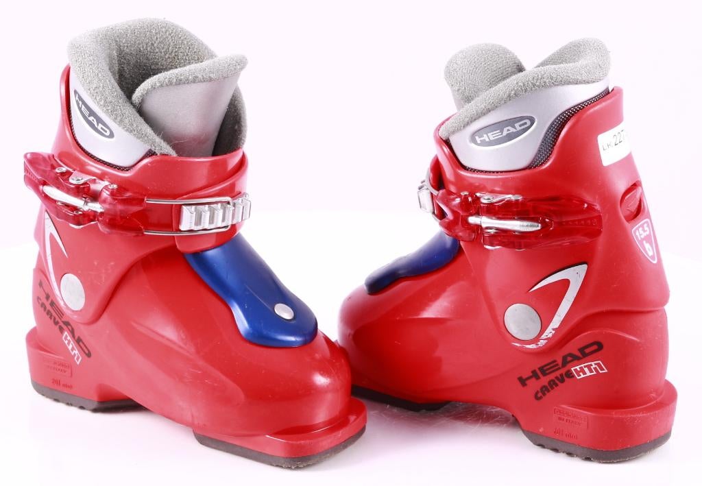 25 25,5 EU kinder skischoenen HEAD CARVE HT1, red/blue, Sport en Fitness, Skiën en Langlaufen, Gebruikt, Schoenen, Ophalen of Verzenden