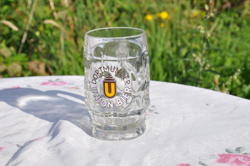 chope en verre dortmunder union beer, Collections, Enlèvement ou Envoi, Comme neuf, Chope(s), Autres marques