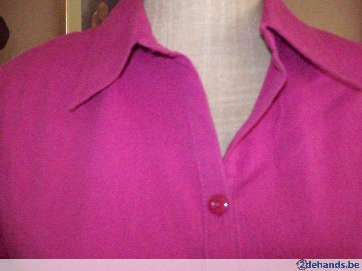 dames hemds blouse   fuchsia         m 40  nieuwstaat, Enlèvement ou Envoi, Porté, Taille 38/40 (M)