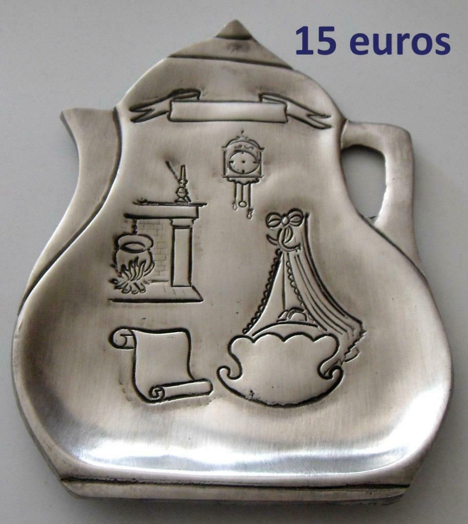 Plaque cafetière en étain (92%): naissance baptème, à graver, Maison & Meubles, Accessoires pour la Maison | Décorations murale