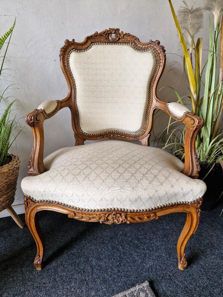 Antieke Louis XV rocaille zetel, Antiek en Kunst, Ophalen
