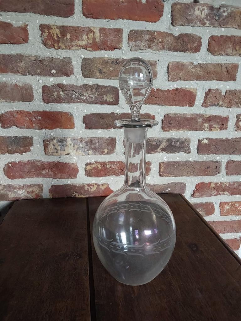 Oude karaf in glas, Antiek en Kunst, Ophalen of Verzenden