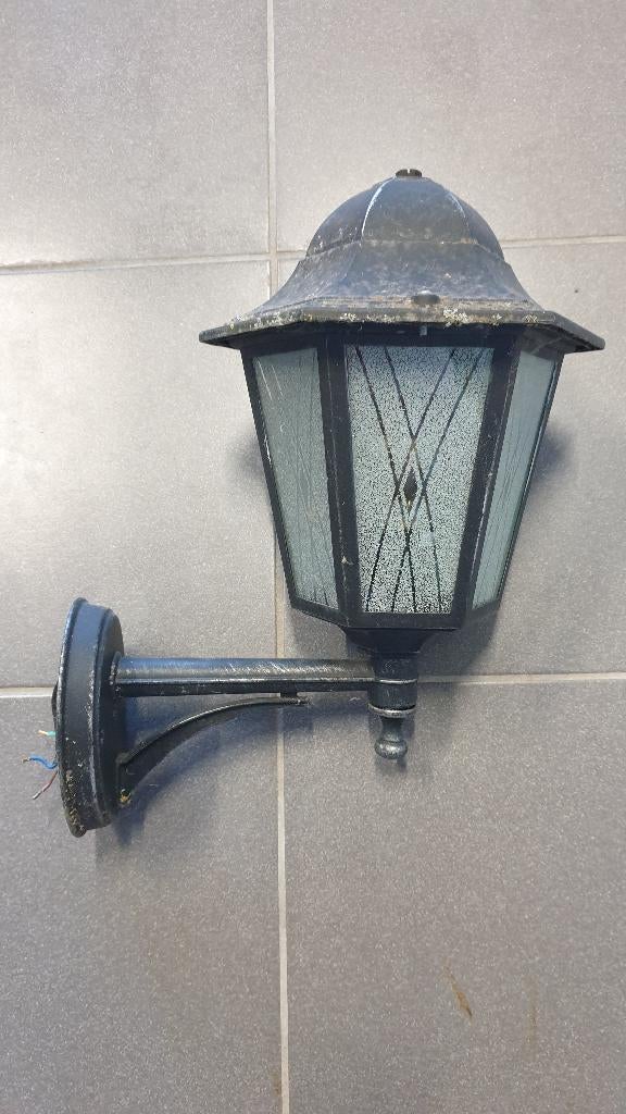 Landelijke wandlamp buiten, Ophalen, Inox, Gebruikt, Wandlamp
