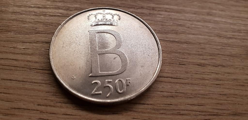 piece 250 francs - Baudouin Ier -NL- 1976, Ophalen of Verzenden, België, Zilver