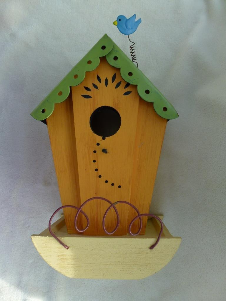 vogelhuisje hout en metaal, Enlèvement ou Envoi, Neuf