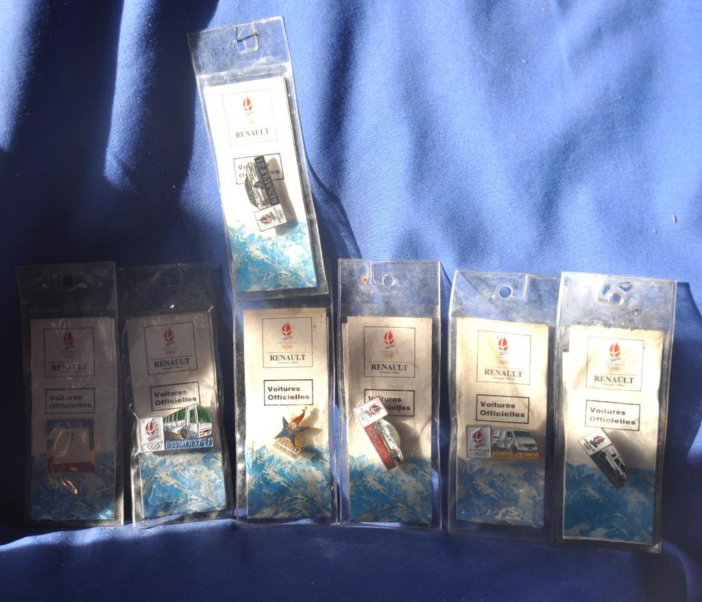 7 pin's J O albertville 1992 renault partenaire, Collections, Enlèvement ou Envoi, Comme neuf, Autres sujets/thèmes, Insigne ou Pin's